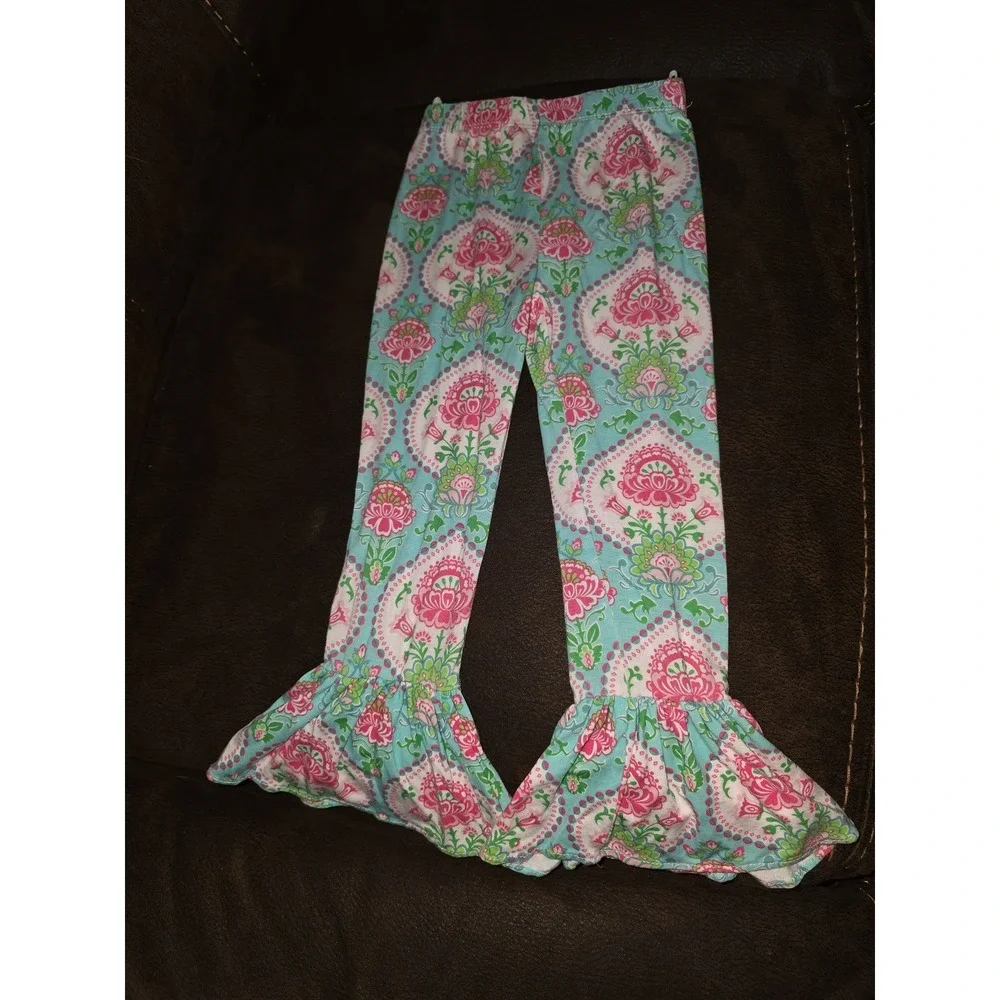 Mud‎ pie butterfly spring outfit top and flared leggings size 3t